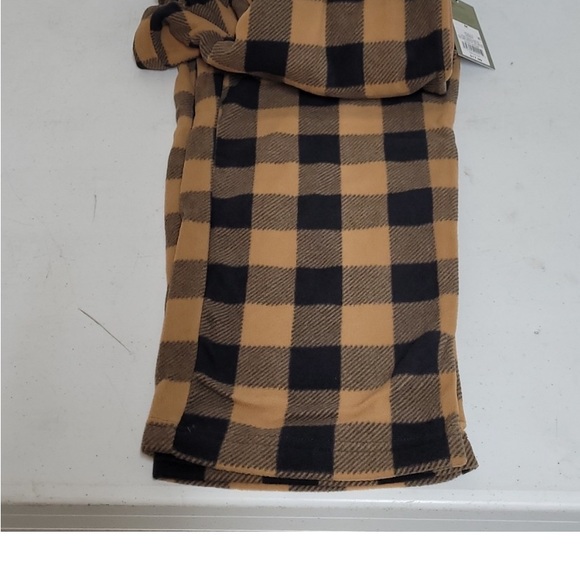 New! Men's Goodfellow Microfleece Pajama Pants Beige/Black Plaid. Soft & Comfy - Picture 5 of 10
